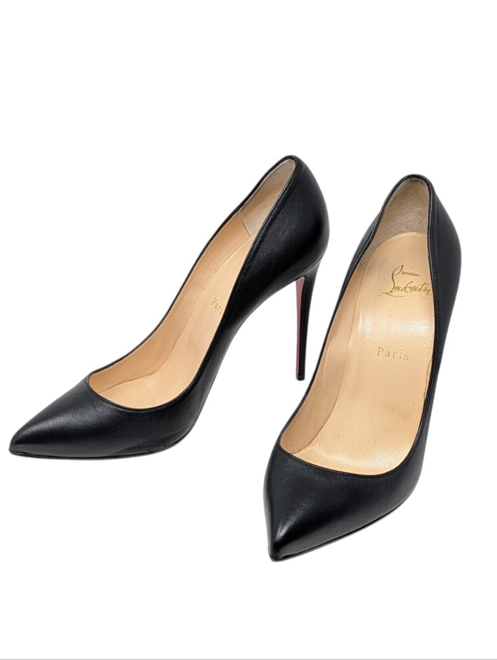 Christian Louboutin Black Leather Pigalle Follies 100 Nappa Pump Size EU 39.5